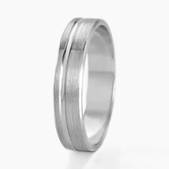 Histoire d'Or Alliance Abygail Ruban Plat Argent Blanc Discount