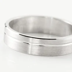 Histoire d'Or Alliance Abygail Ruban Plat Argent Blanc Discount