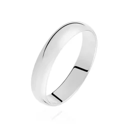 Histoire d'Or Alliance Aphroditia Demi Jonc Bombe Platine Blanc