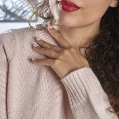 Histoire d'Or Alliance Aphroditia Demi Jonc Bombé or rose