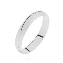 Histoire d'Or Alliance Aphroditia Demi Jonc Bombé platine blanc Hot