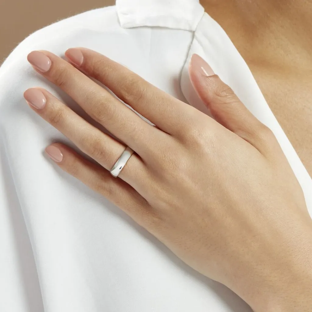 Histoire d'Or Alliance Apollos Demi Jonc Confort Palladium Blanc Online