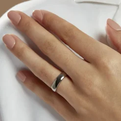 Histoire d'Or Alliance Apollos Demi Jonc Confort Palladium Blanc Online