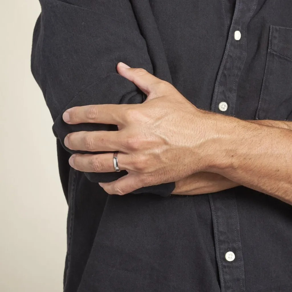 Histoire d'Or Alliance Artemissia Ruban Plat Or Blanc New