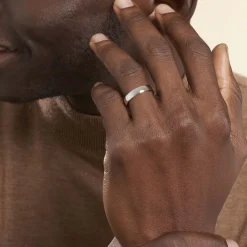 Histoire d'Or Alliance Artemissia Ruban Plat Or Blanc New