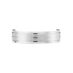 Histoire d'Or Alliance Basile Ruban Plat Or Blanc Sale