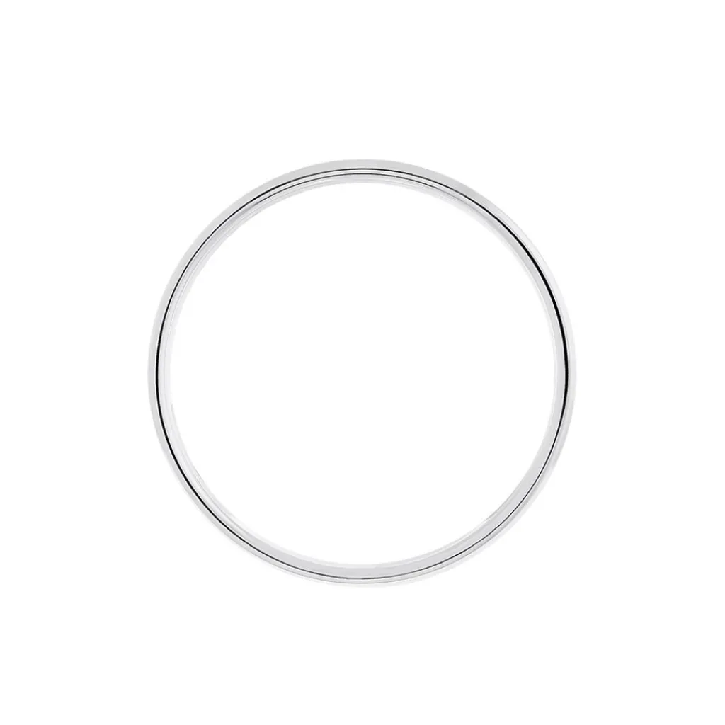 Histoire d'Or Alliance Basile Ruban Plat Or Blanc Outlet