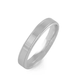 Histoire d'Or Alliance Beatrice Ruban Plat or blanc Best