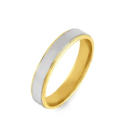 Histoire d'Or Alliance Beatrice Ruban Plat Or Bicolore Discount