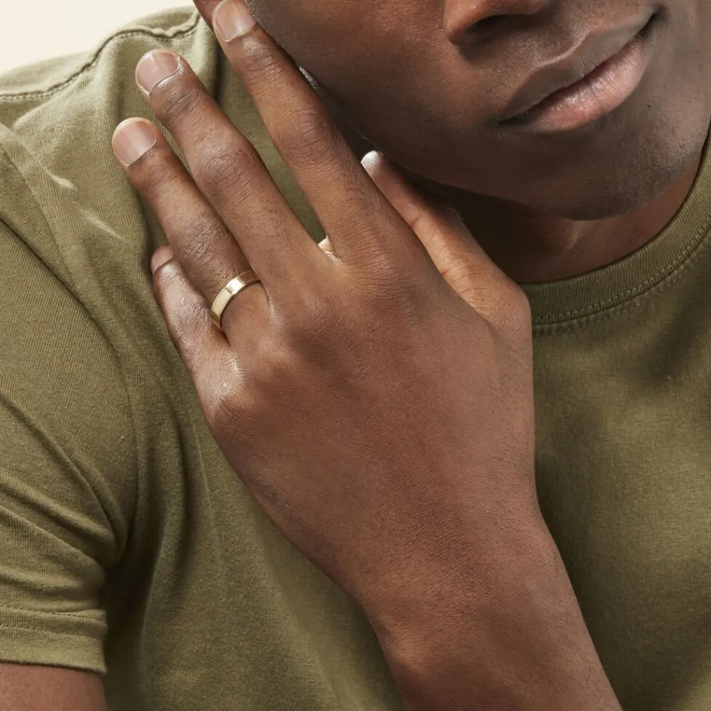 Histoire d'Or Alliance Beatrice Ruban Plat or jaune Clearance