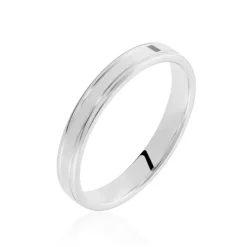 Histoire d'Or Alliance Beatrice Ruban Plat or blanc Discount