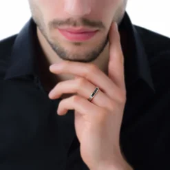 Histoire d'Or Alliance Beatrice Ruban Plat Or Bicolore New