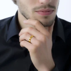 Histoire d'Or Alliance Beatrice Ruban Plat or jaune Outlet