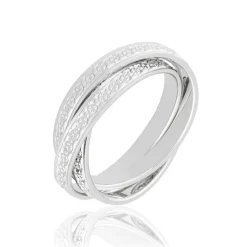 Histoire d'Or Alliance Bertina Demi Jonc Classique Or Blanc Hot