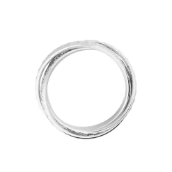 Histoire d'Or Alliance Bertina Demi Jonc Classique Or Blanc Hot