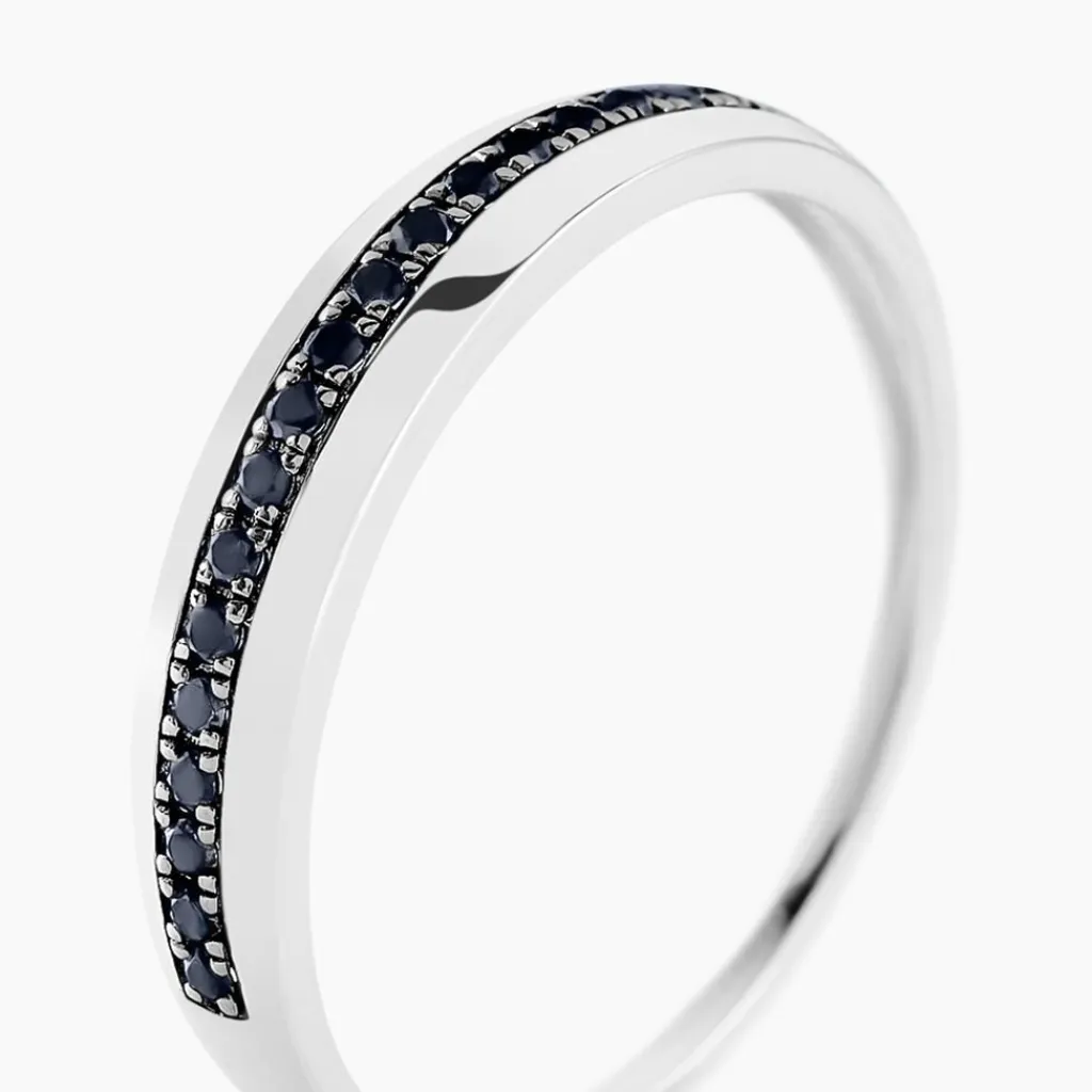 Histoire d'Or Alliance Black Diamond Or Blanc Diamant Hot