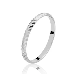 Histoire d'Or Alliance Calista Diamantee Demi Jonc Classique or blanc New