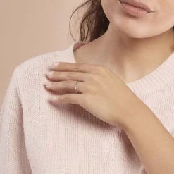 Histoire d'Or Alliance Calista Diamantee Demi Jonc Classique or blanc New