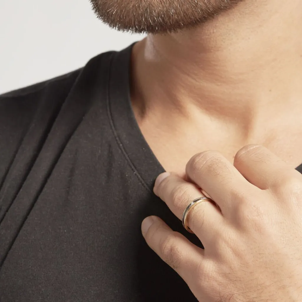 Histoire d'Or Alliance Camille Ruban Plat or jaune