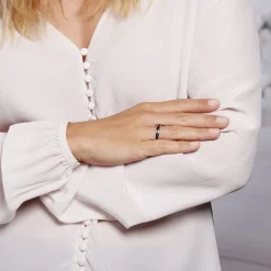 Histoire d'Or Alliance Camille Ruban Plat or blanc Sale