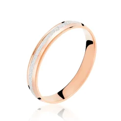 Histoire d'Or Alliance Caroline Sablee Demi Jonc Classique or bicolore