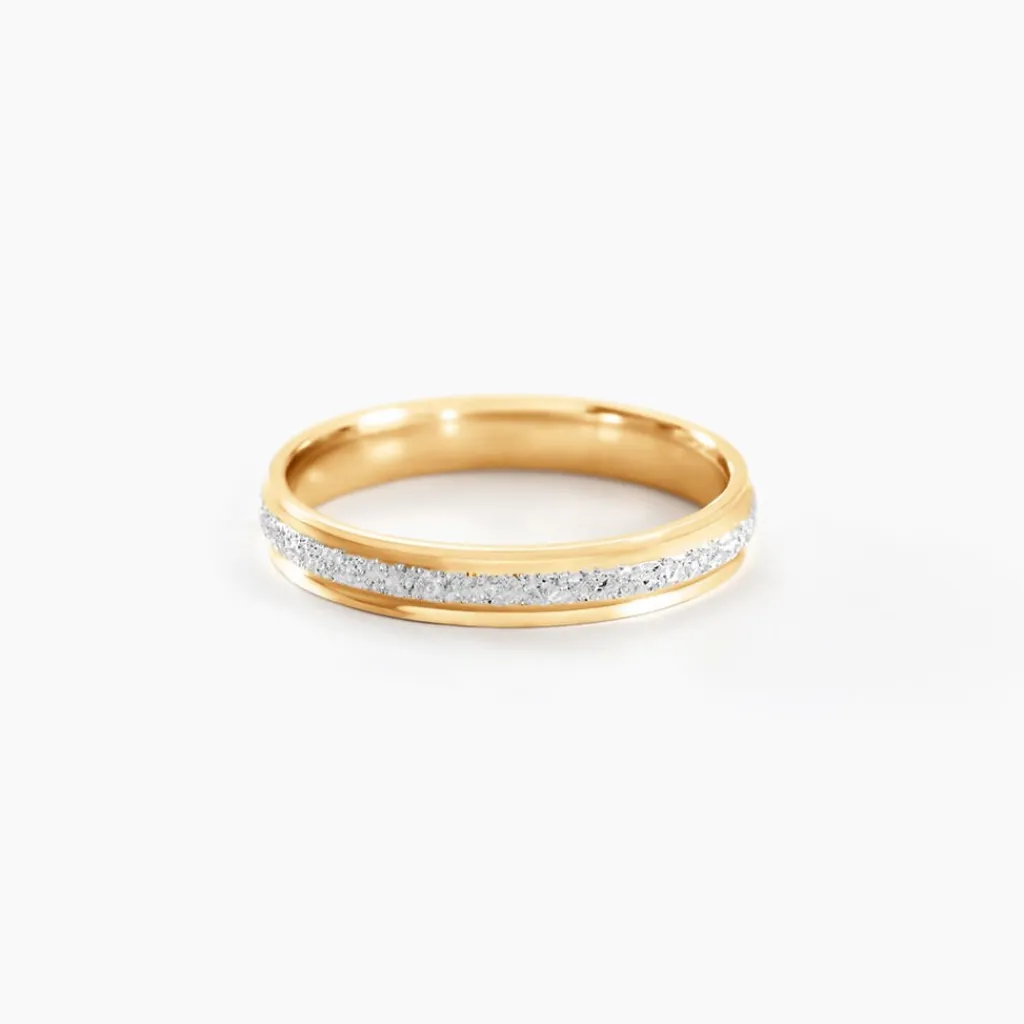 Histoire d'Or Alliance Caroline Sablee Ruban Plat or bicolore Sale