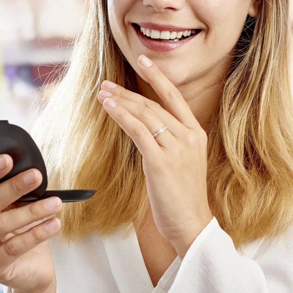 Histoire d'Or Alliance Caroline Sablee Ruban Plat or blanc Discount