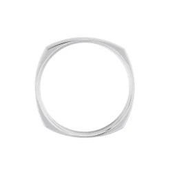 Histoire d'Or Alliance Carree Polie Or Blanc Clearance