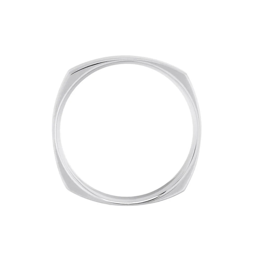 Histoire d'Or Alliance Carree Polie Or Blanc Clearance