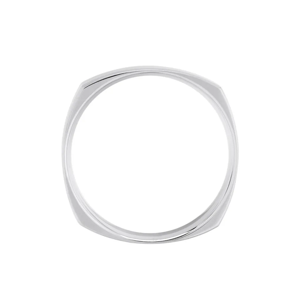 Histoire d'Or Alliance Carree Polie Or Blanc