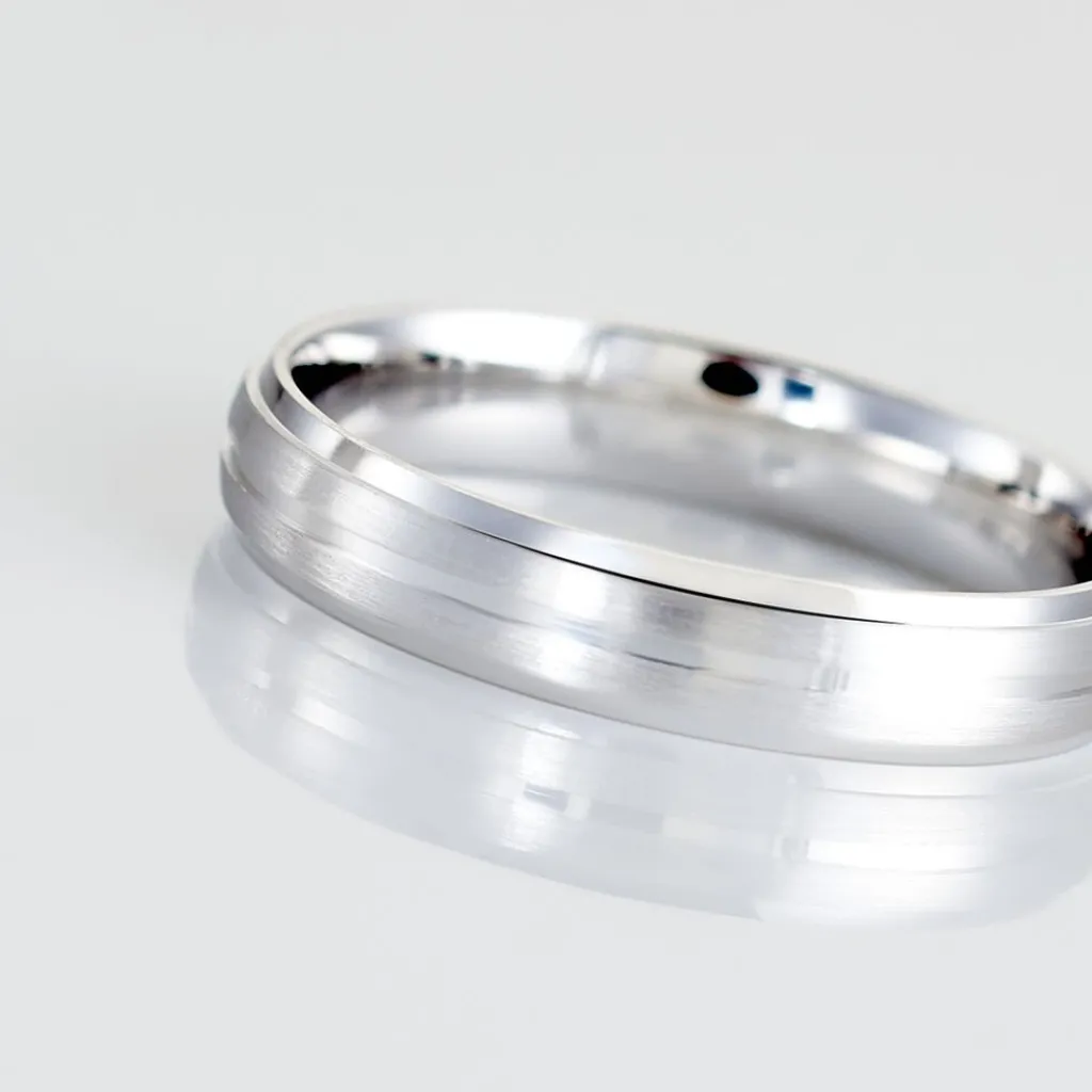 Histoire d'Or Alliance Circios Demi Jonc Classique Or Blanc