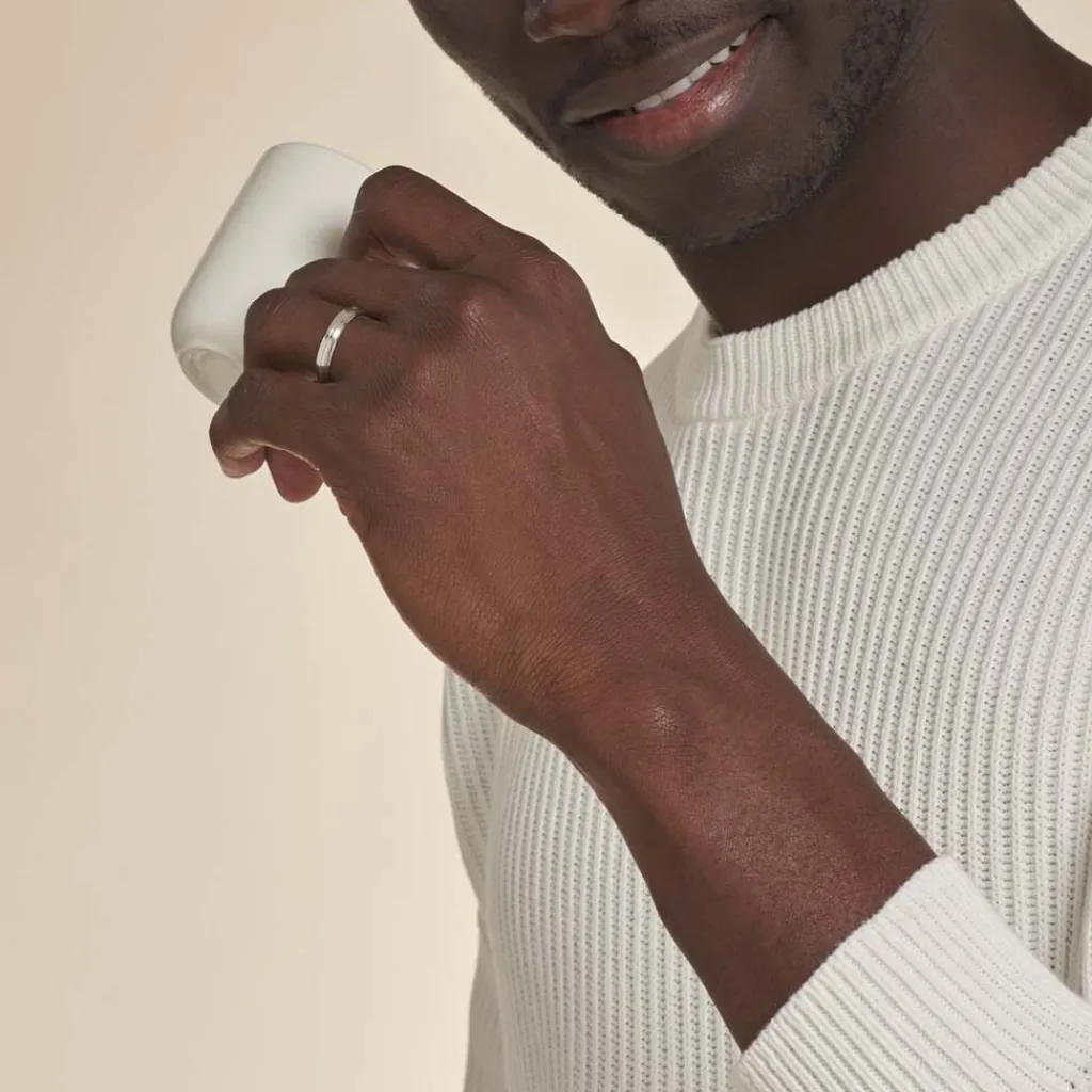 Histoire d'Or Alliance Circios Demi Jonc Classique Or Blanc Best