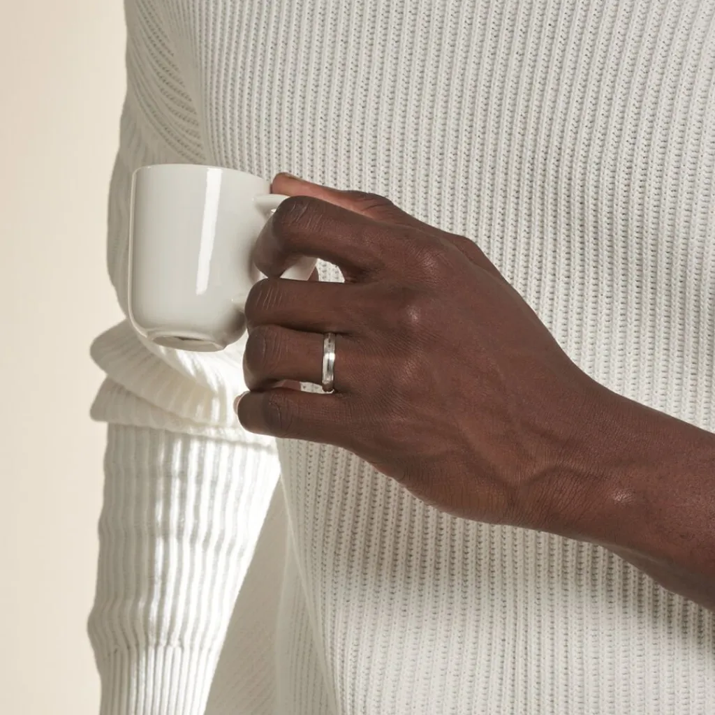 Histoire d'Or Alliance Circios Demi Jonc Classique Or Blanc Best