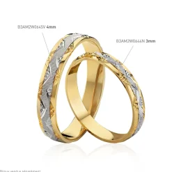 Histoire d'Or Alliance Clotilde Demi Jonc Classique or bicolore Best