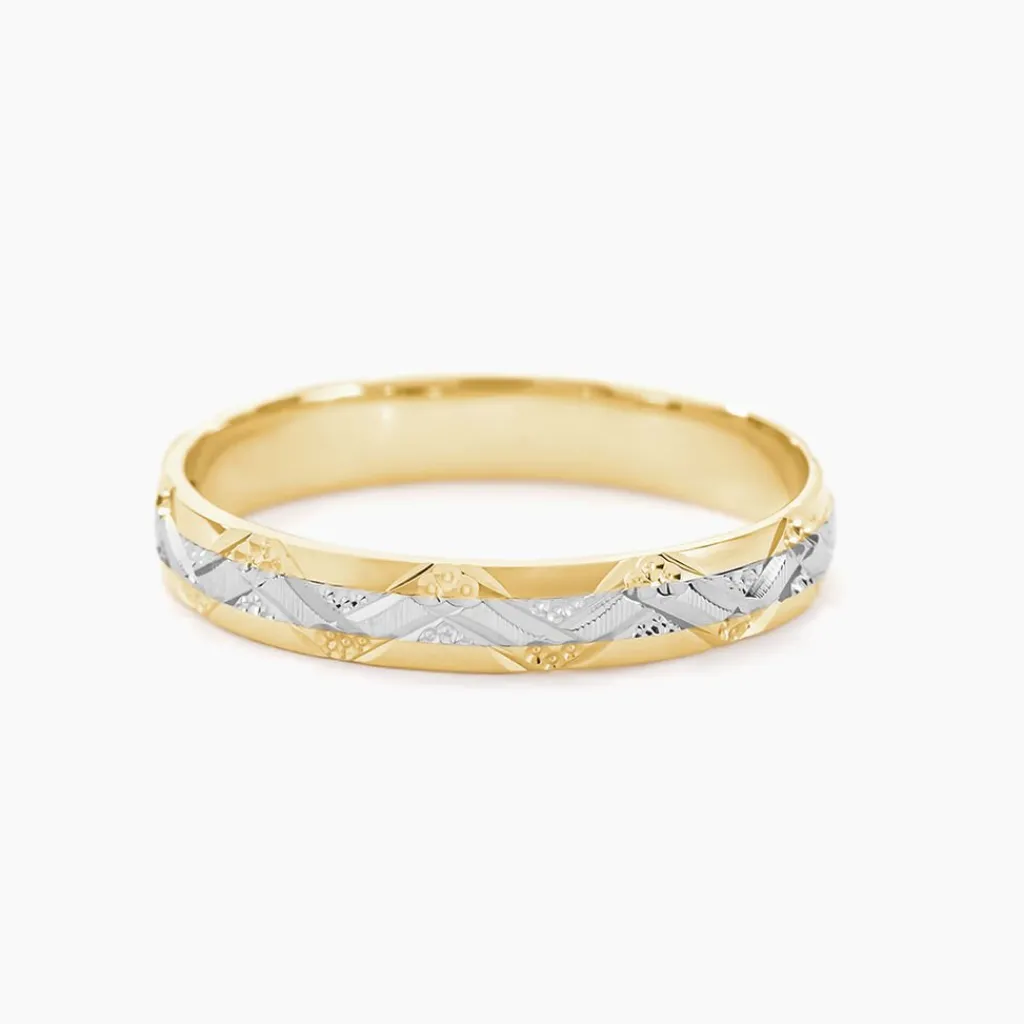 Histoire d'Or Alliance Clotilde Demi Jonc Classique or bicolore Hot