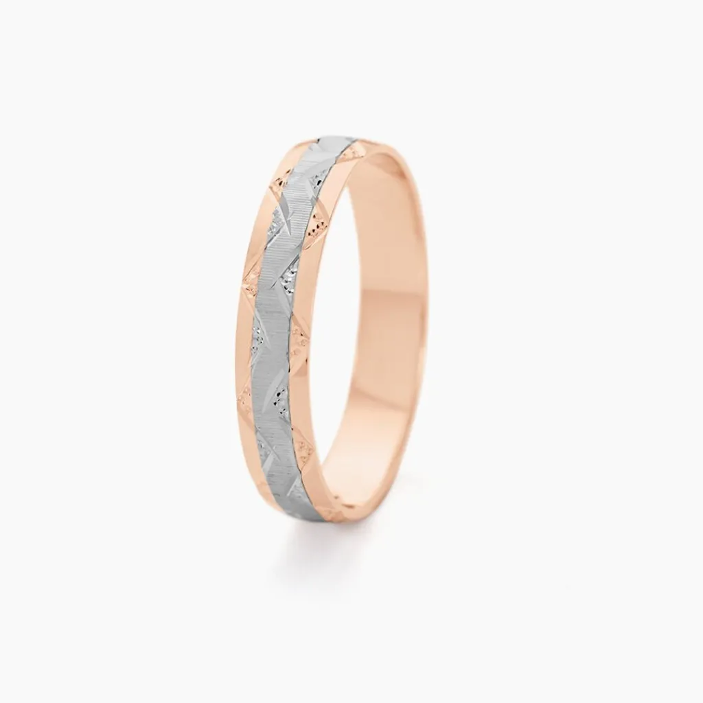 Histoire d'Or Alliance Clotilde Demi Jonc Classique or bicolore New