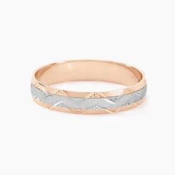 Histoire d'Or Alliance Clotilde Demi Jonc Classique or bicolore New