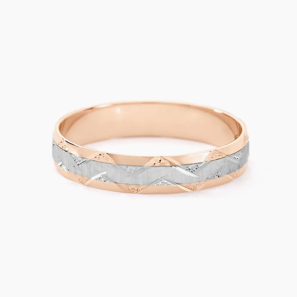 Histoire d'Or Alliance Clotilde Demi Jonc Classique or bicolore New