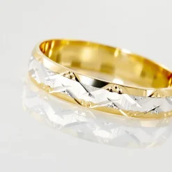 Histoire d'Or Alliance Clotilde Ruban Plat or bicolore Clearance