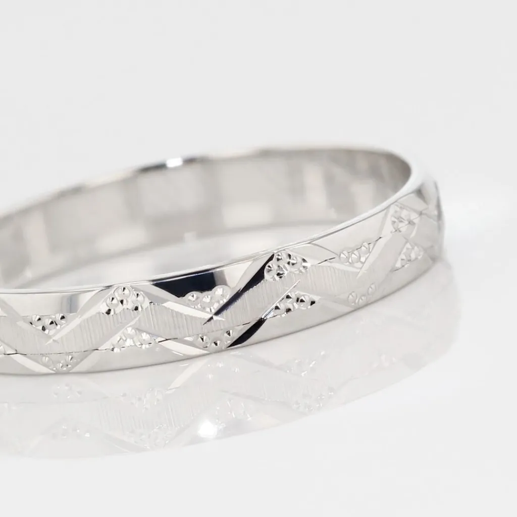 Histoire d'Or Alliance Clotilde Ruban Plat or blanc Hot