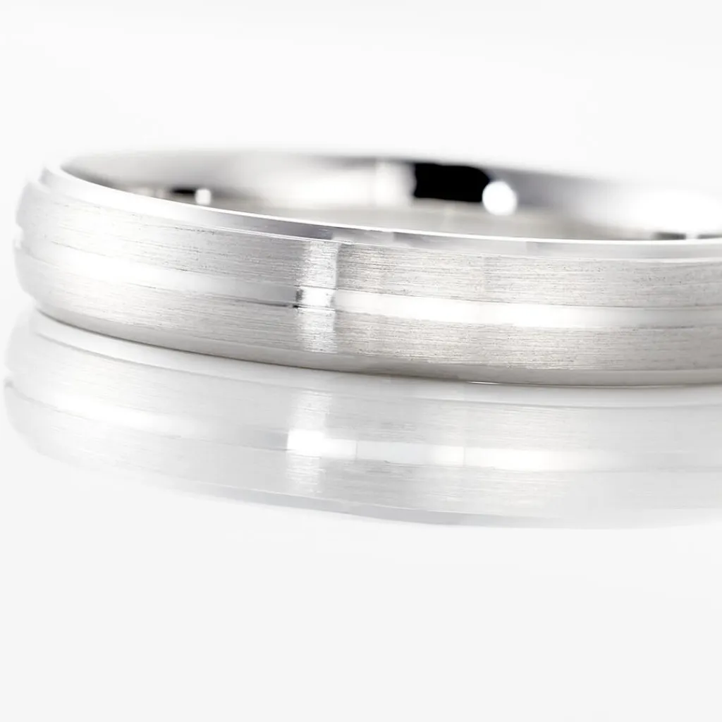 Histoire d'Or Alliance Damiana Ruban Plat Argent Blanc Sale