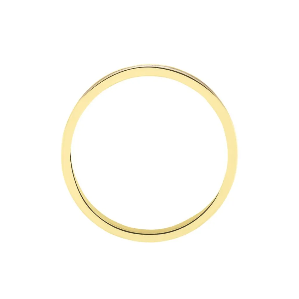 Histoire d'Or Alliance Daphna Ruban Plat Or Bicolore Clearance