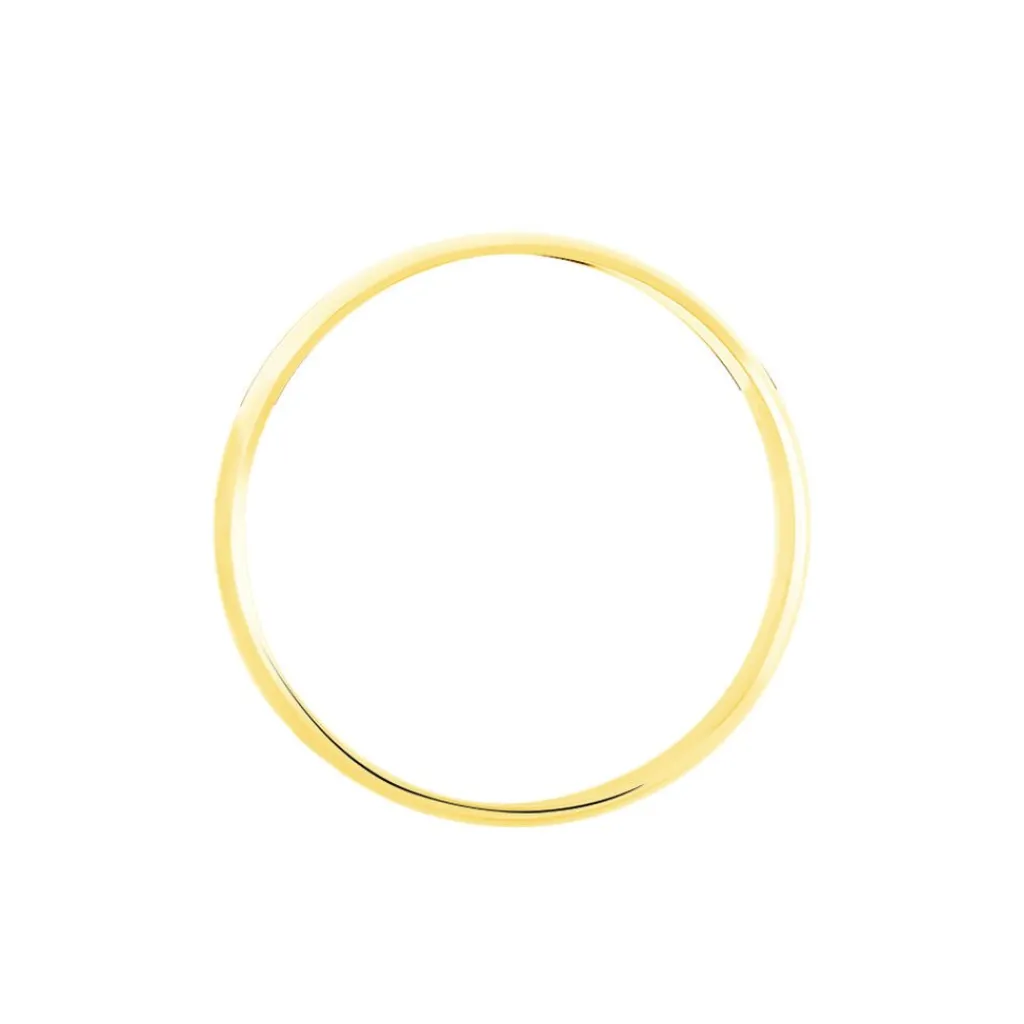 Histoire d'Or Alliance Demi Jonc Classique Or Jaune Hot