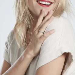 Histoire d'Or Alliance Dentelle 2 Rangs Diamantee Or Blanc Outlet