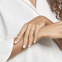 Histoire d'Or Alliance Dentelle 2 Rangs Diamantee Or Blanc New