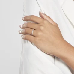 Histoire d'Or Alliance Dentelle 2 Rangs Diamantee Or Blanc New