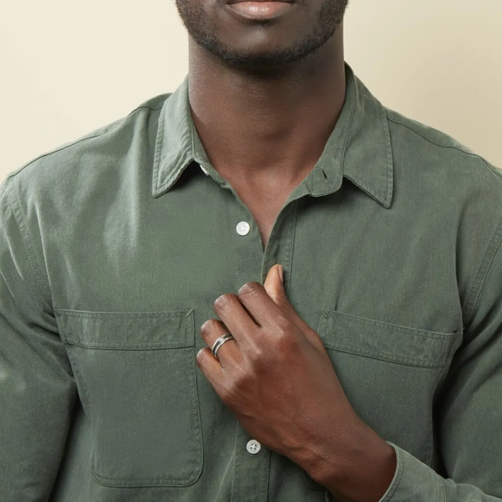 Histoire d'Or Alliance Dorianne Ruban Plat Argent Blanc Hot