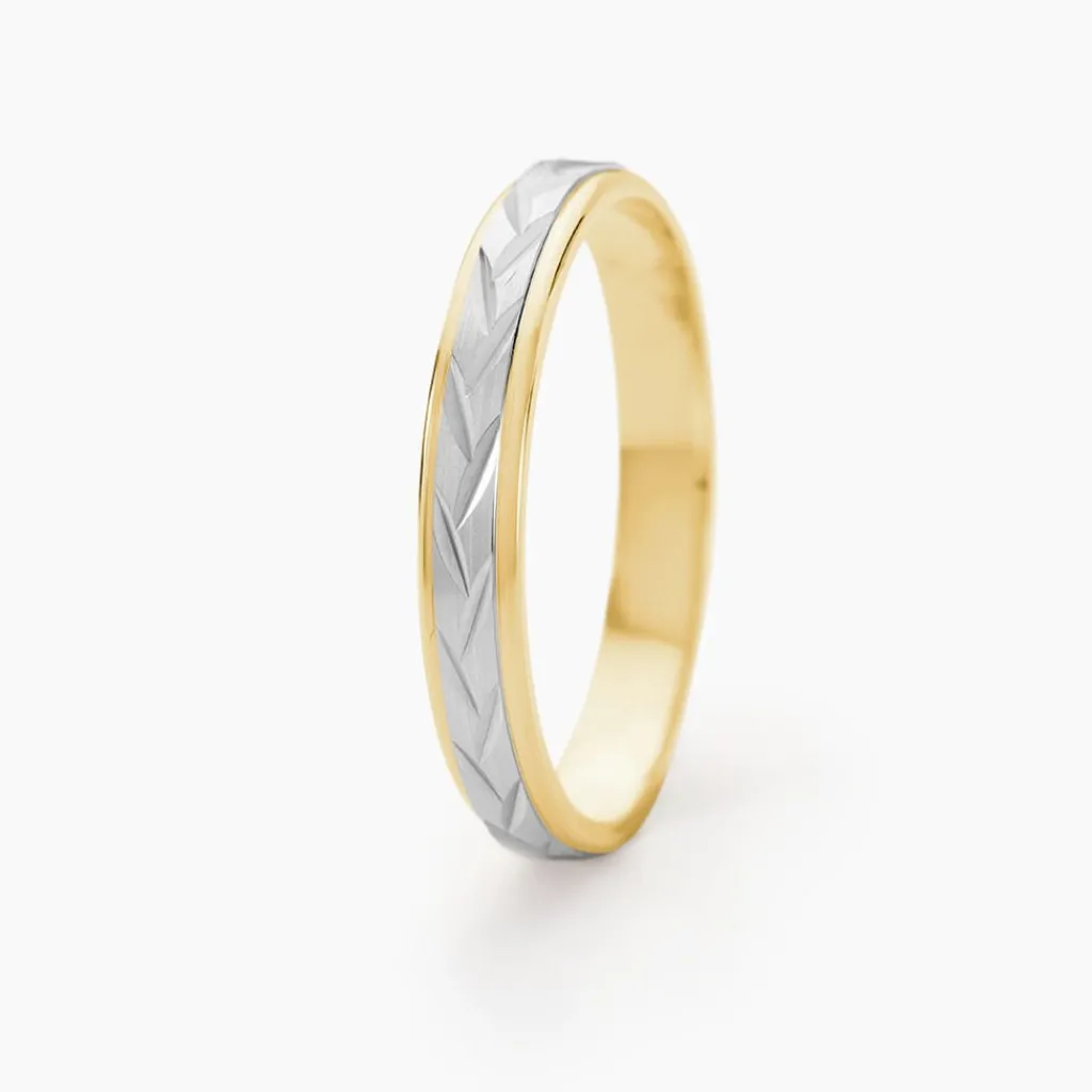 Histoire d'Or Alliance Effet Epi Mat Or Bicolore Online