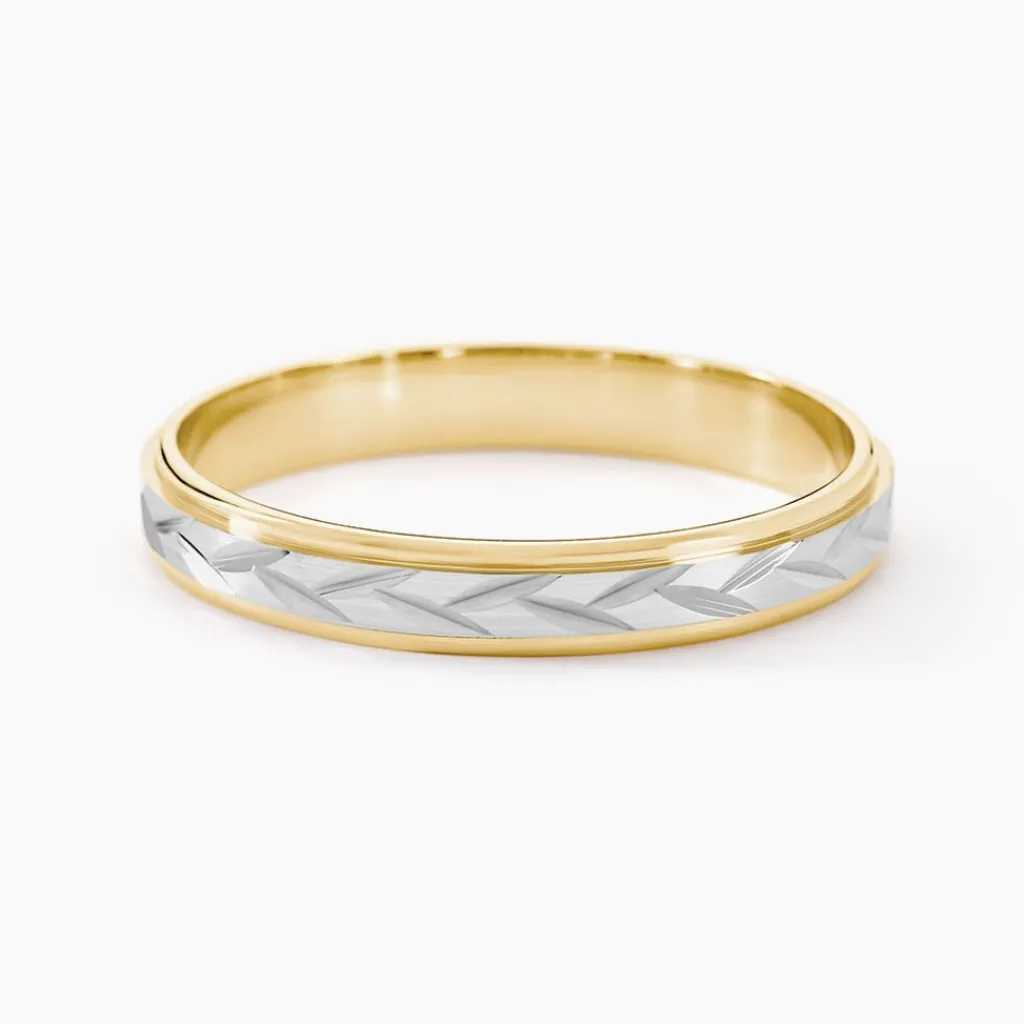 Histoire d'Or Alliance Effet Epi Mat Or Bicolore Online