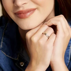 Histoire d'Or Alliance Effet Epi Mat Or Bicolore Online